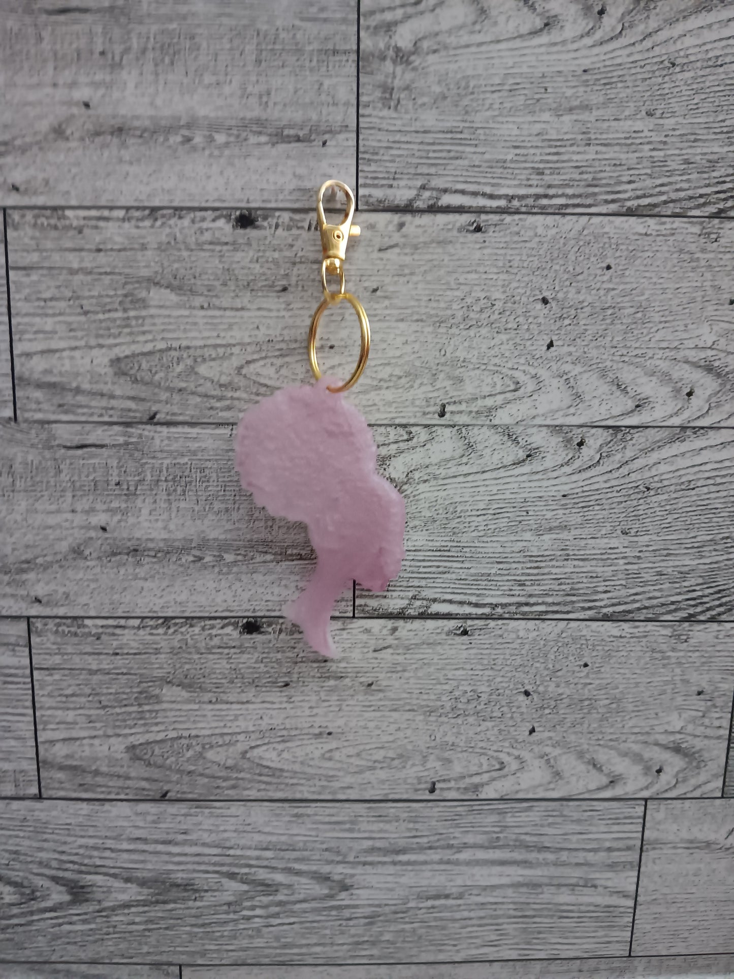 Pink and White Afro Ponytail