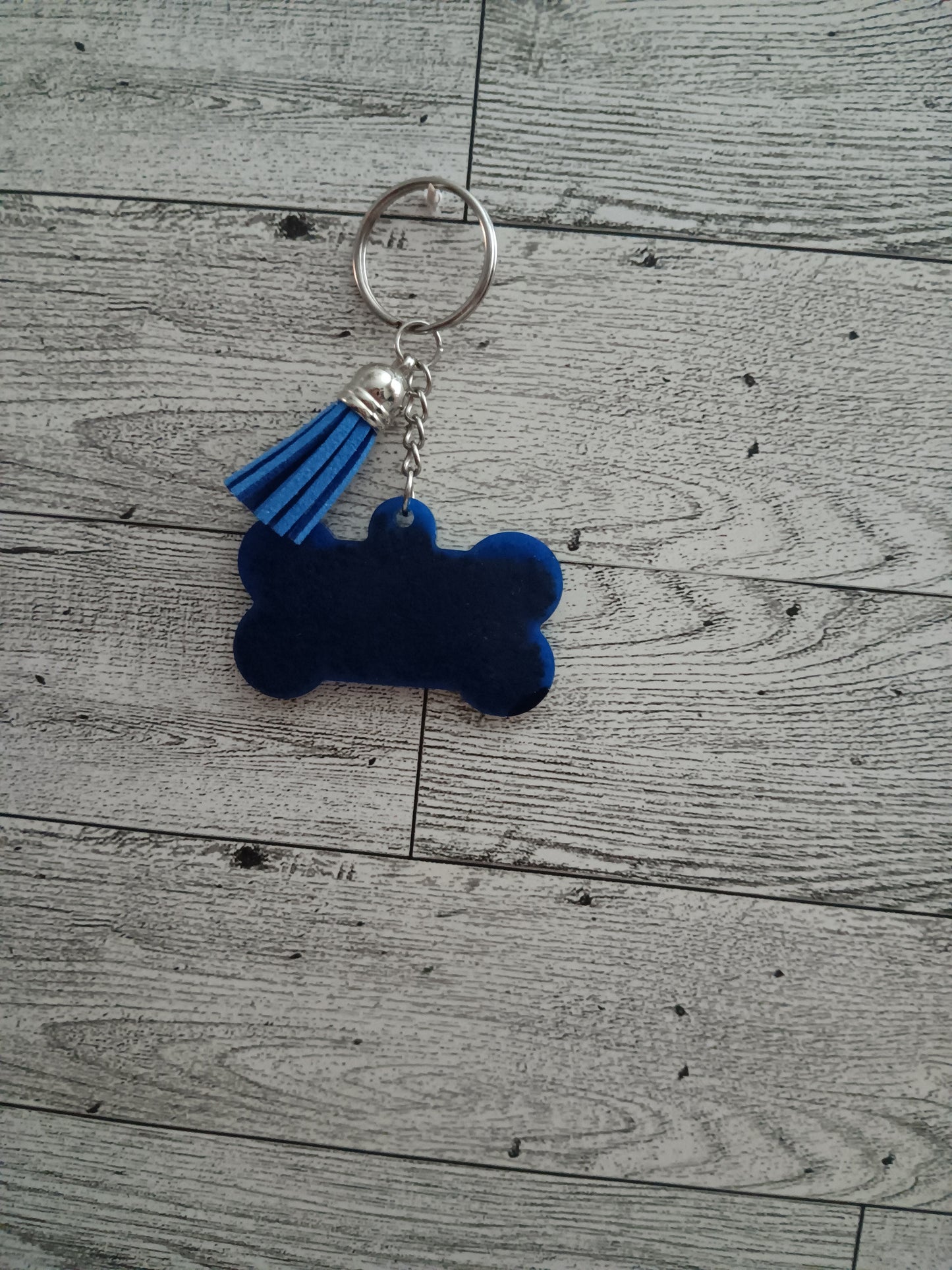 Blue I Love Dogs Keychain