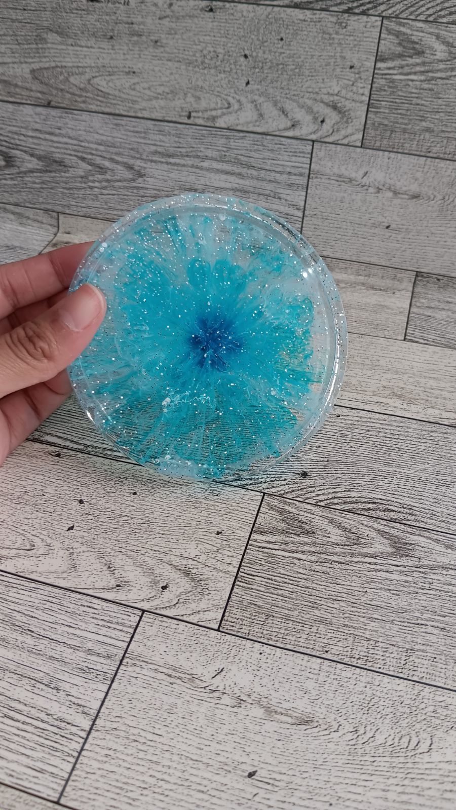 Glitter Cyan Coater