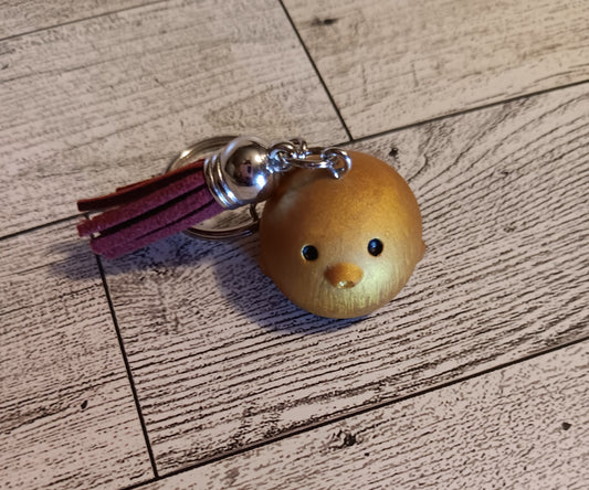 Gold Chick Keychain