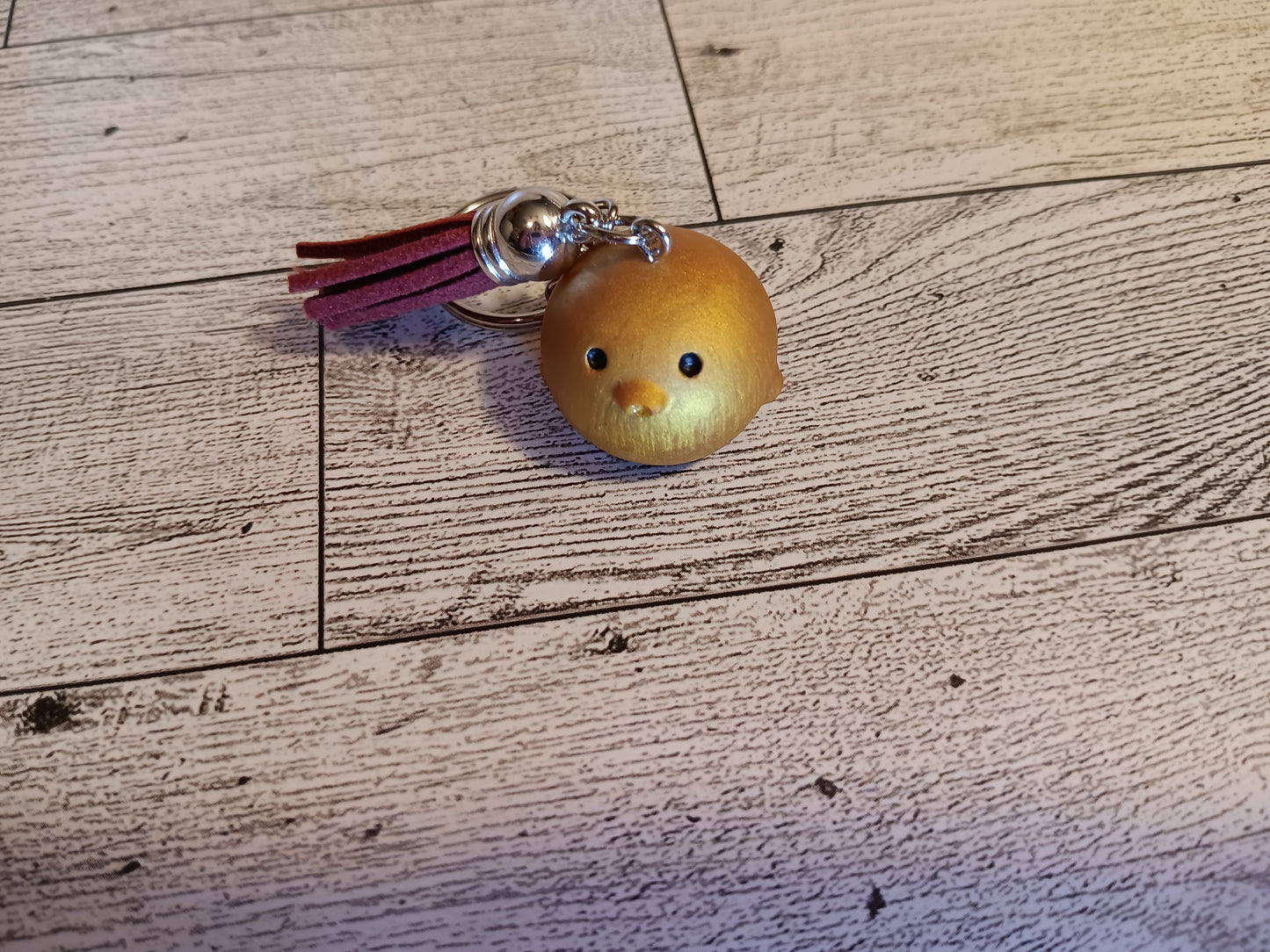 Gold Chick Keychain