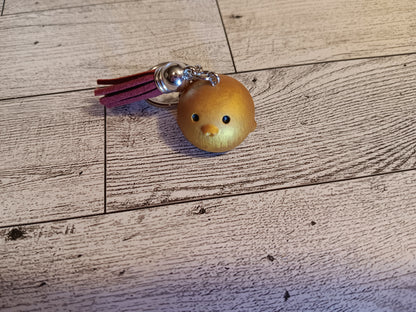 Gold Chick Keychain