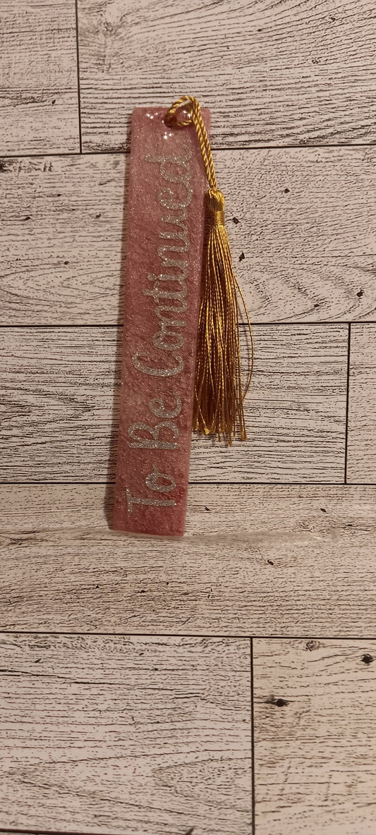 Pink Bookmark With Gold Tassel