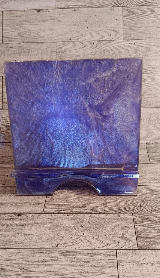 Purple and White Tablet Stand