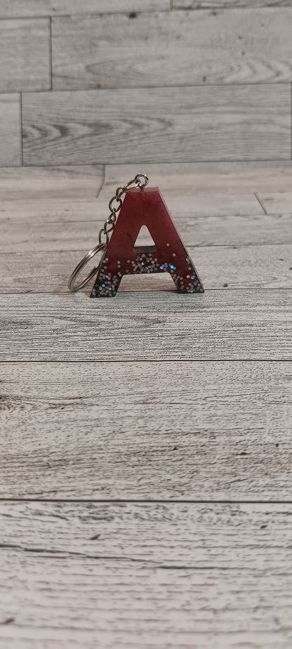 Rose Gold and Black A Keychain