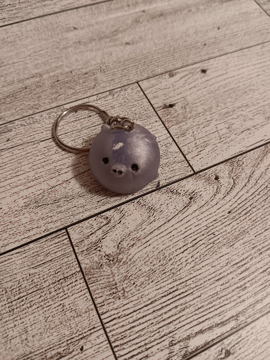 Silver Pig Keychain